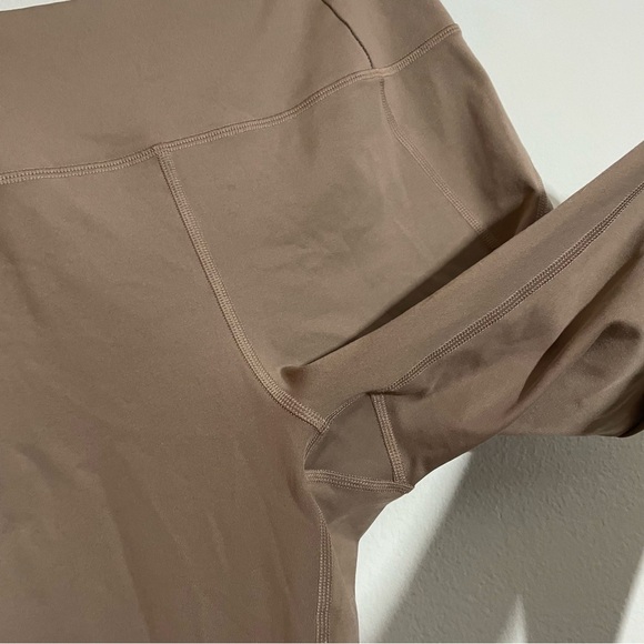 Girlfriend Collective brown tan stretch athleisure leggings in size large - Picture 3 of 9